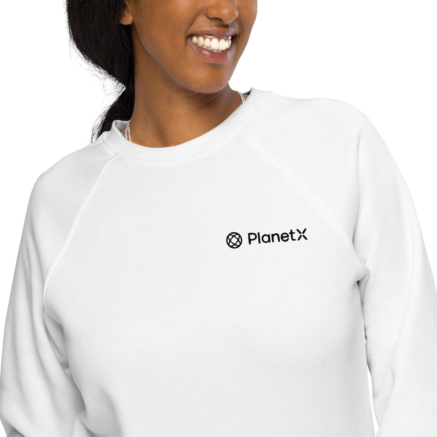 PlanetX Unisex organic raglan sweatshirt