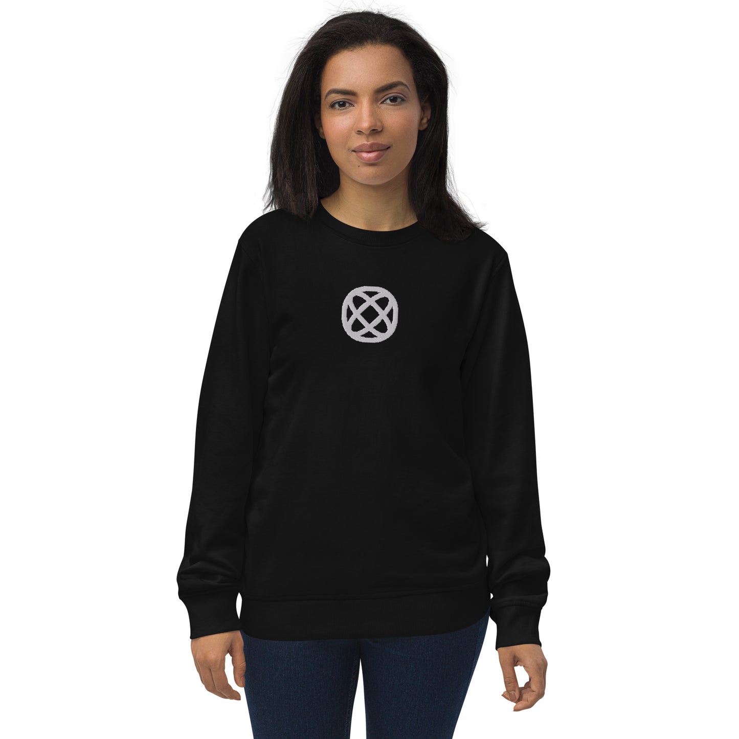 Unisex Organic Sweatshirt Embroidered Logo