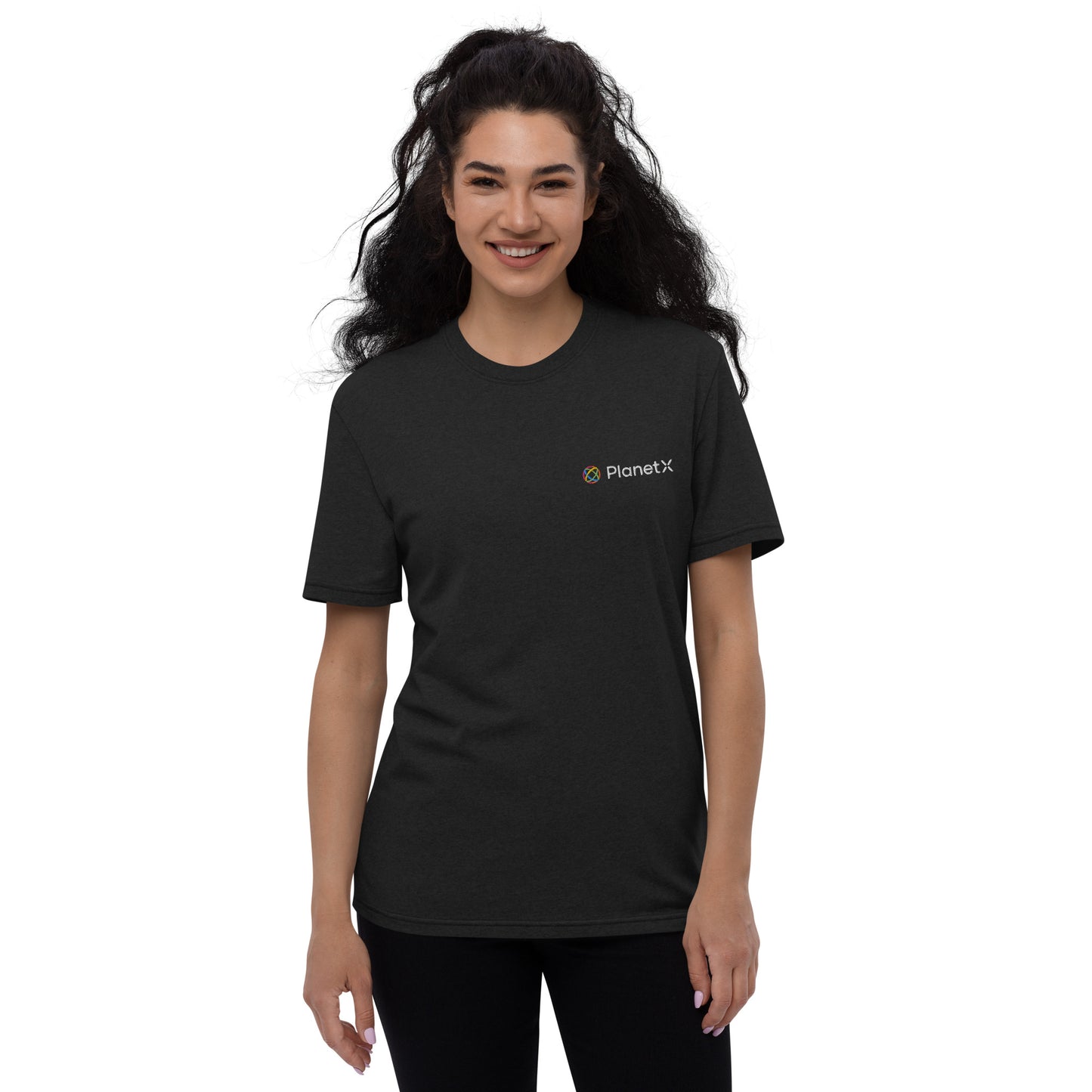 Unisex recycled t-shirt Embroidered PlanetX Logo