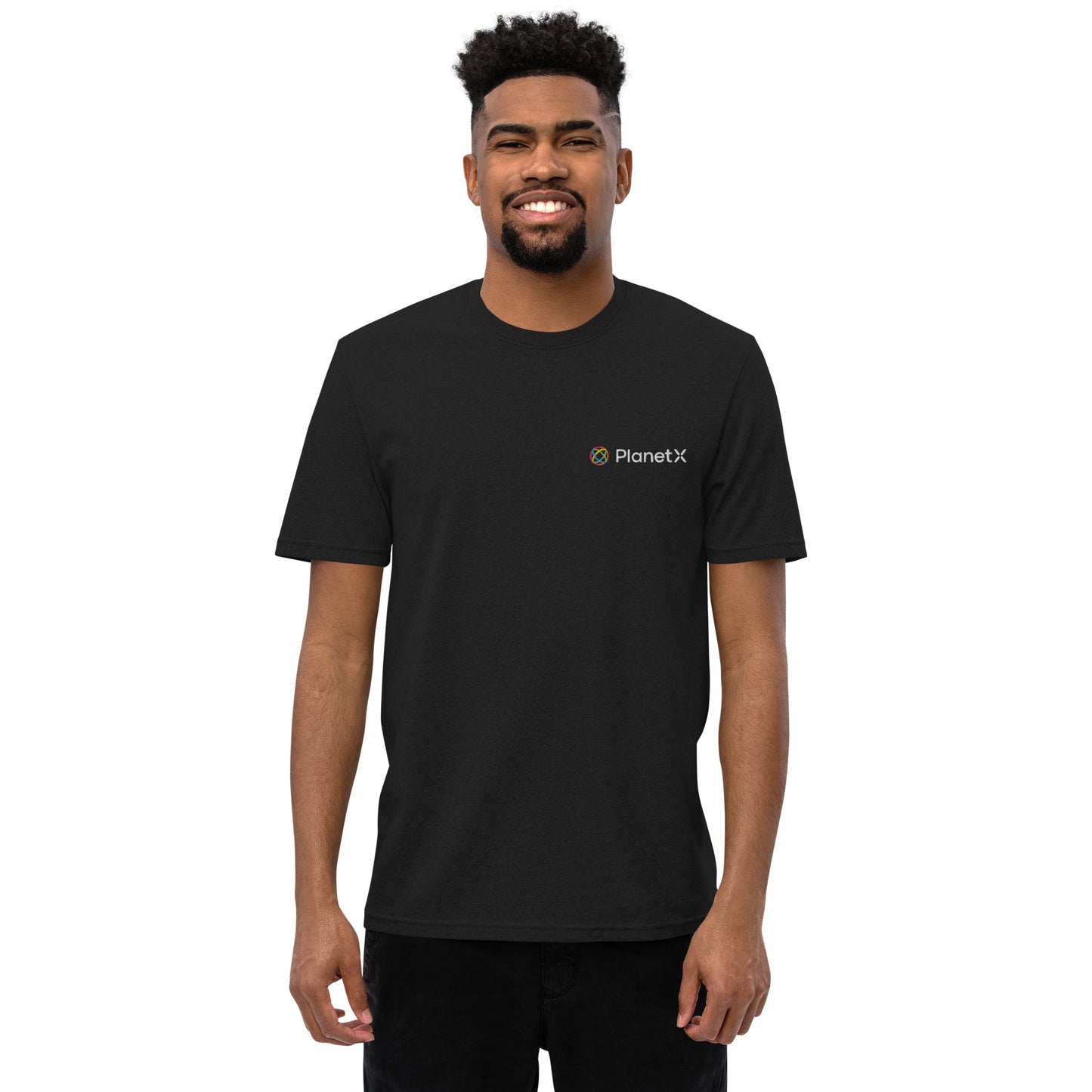 Unisex recycled t-shirt Embroidered PlanetX Logo