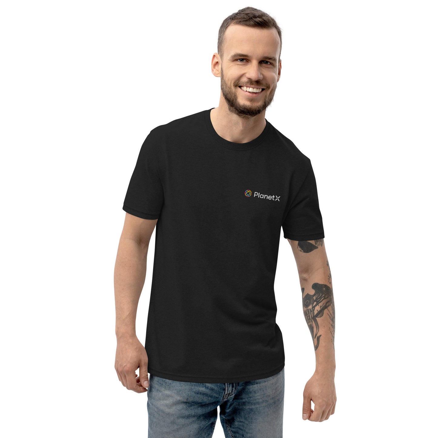 Unisex recycled t-shirt Embroidered PlanetX Logo